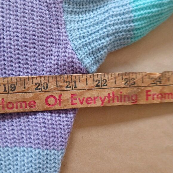 Zesica Cardigan Women's Large Striped LongLine Duster Open Front Layering - Picture 6 of 7